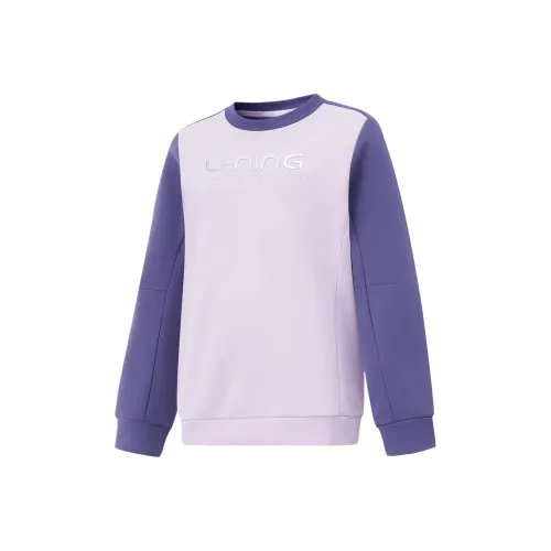 LINING YOUNG Свитшот Comprehensive Physical Fitness Свет Элегантность Фиолетовый Подростки