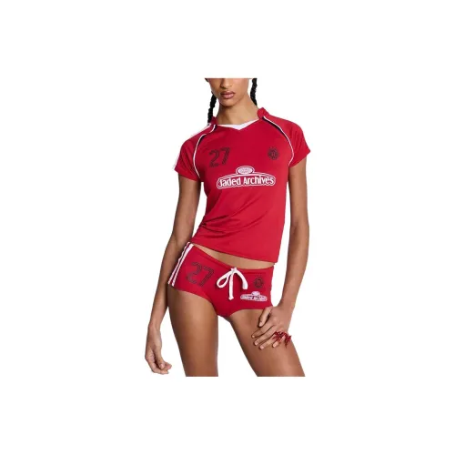Jaded London 2000Archives Co Branded Модель Красный Женские Футбольные Джерси