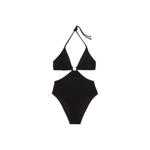Victoria's Secret Мелкие блестки Монокини Ван-Пис Купальник Черный Ван-Пис Купальник Женские Черный