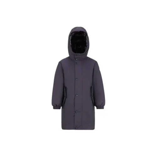 MONCLER Хлопковый пуховик Детская одежда IRUWA Пуховые куртки PARKA Синий Детский