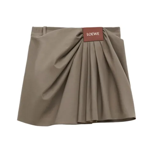 LOEWE Хаки коричневый Женские Повседневные короткие юбки