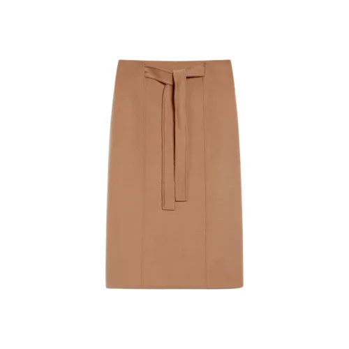 'S MAX MARA Alec Коллекция Юбка Тубино В LANA Повседневные Короткие Юбки Женские CAMEL