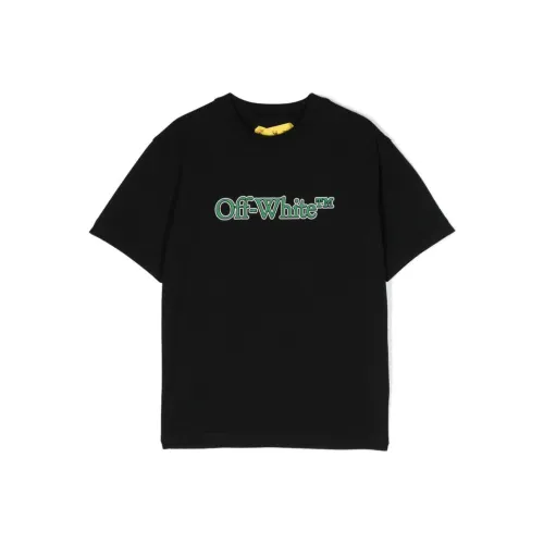Off Белый черный Kids T-рубашки