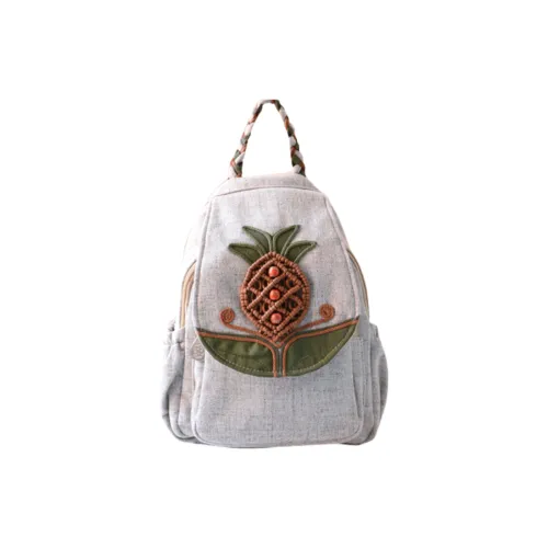 NANXIAOXIANG Хлопок лен смесь рюкзак женский серый