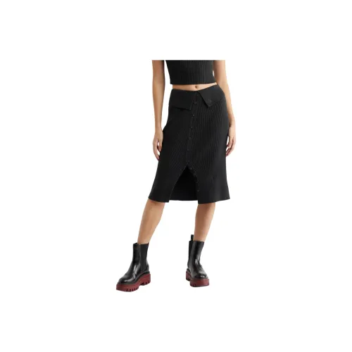 Calvin Klein Черные Женские Повседневные Длинные Юбки