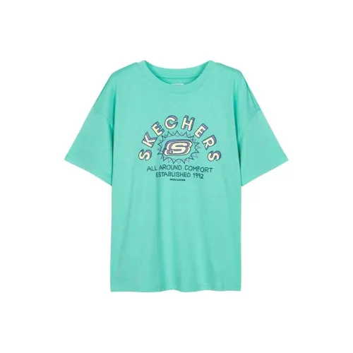 Skechers Classic Casual Series Розовый зеленый/000U Kids T Рубашки
