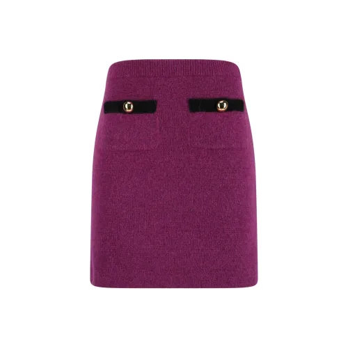 Alessandra Rich Повседневные короткие юбки Женские Фиолетовый