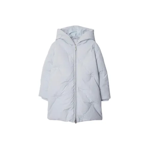 Burberry Сланцевый синий Kids Пуховики