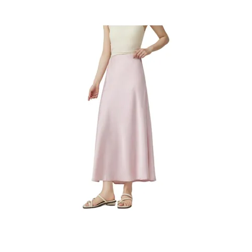 Suotian Повседневный Длинный Юбка Женские Розовый