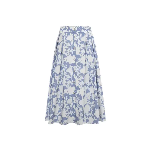 Anmani Повседневный Длинный Юбка Женская Закатный Лесной Пурпурный