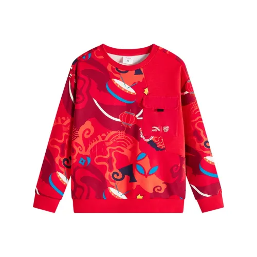 Antakids Пуловер Свитшот Легенда Красный Полный Принт Подростковый