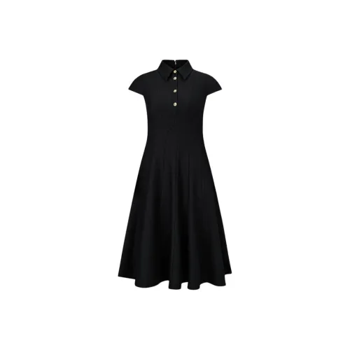 KARL LAGERFELD Короткий рукав Платье Женское Черное