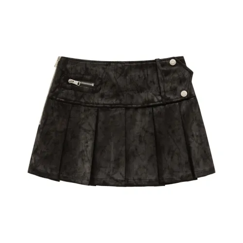 CHUU Повседневные короткие юбки Женские Черный