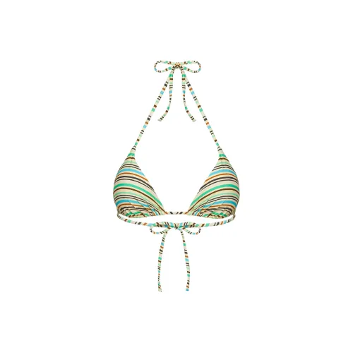 PRINCESS POLLY JENNER Бикини Треугольный Топ Бикини Женский Зеленый Полоса Зеленые Полосы