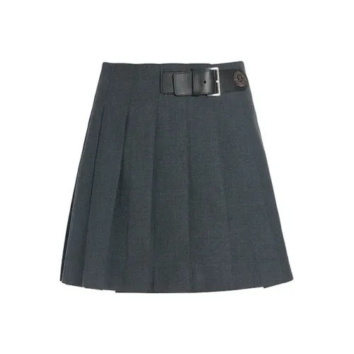 BESIONIA FW23 Повседневные короткие юбки Женские Серый