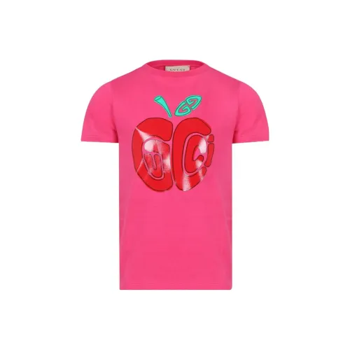 GUCCI T-рубашка Детская одежда SS24 Красная для малышей