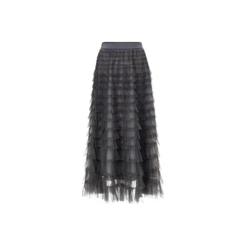 TAMMY TANGS Повседневная длинная юбка женская серая