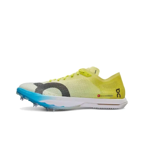 On Cloudspike Citius 2 Slip-Resistant Abrasion-Resistant Low Top Training Running Shoes Men's Yellow На Cloudspike Citius 2 противоскользящий устойчивый к истиранию низкий топ тренировочные беговые кроссовки мужской желтый