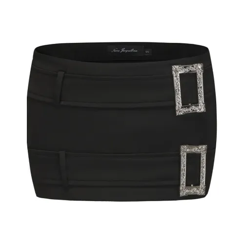 NANA JACQUELINE Повседневные короткие юбки Женские Черный