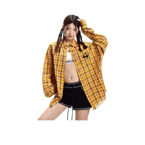 FOREVER 21 Желтая унисекс рубашка