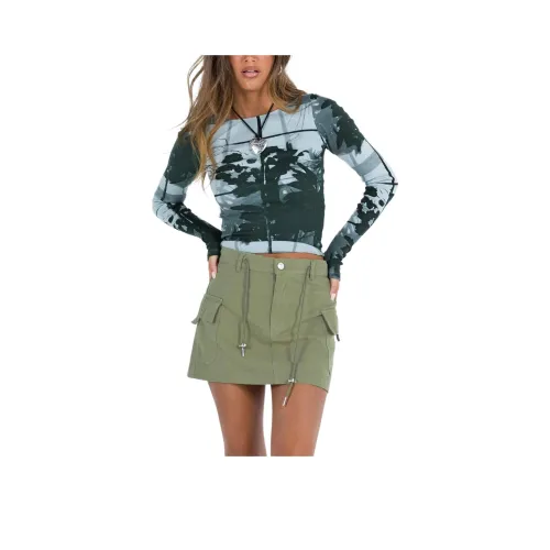 PRINCESS POLLY Torres Cargo Mini Skirt Короткие юбки карго Женские Хаки Хаки