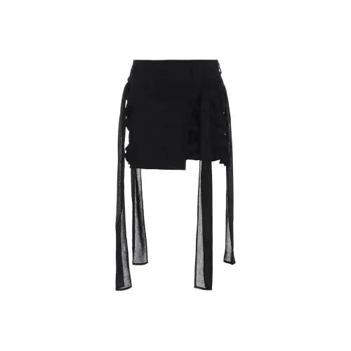 Yohji Yamamoto Черные Женские Повседневные Короткие Юбки