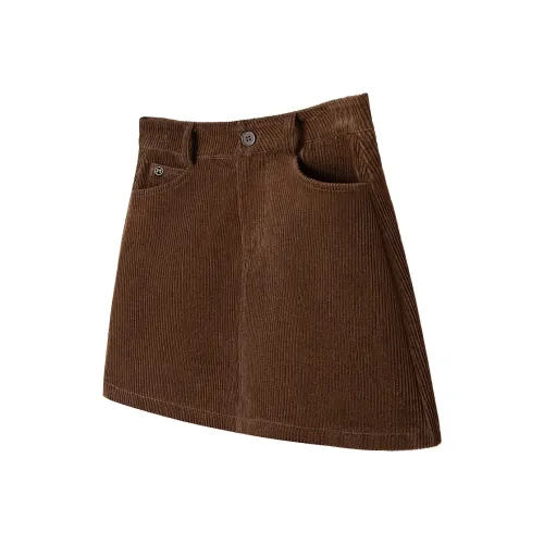 Cypress House Повседневные короткие юбки Женские Темный кофейный