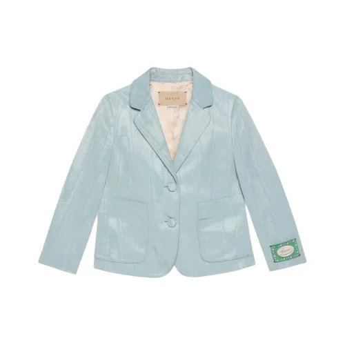 GUCCI Куртки Пальто Детская одежда Children's Moiré Куртка Светло-Синий Baby