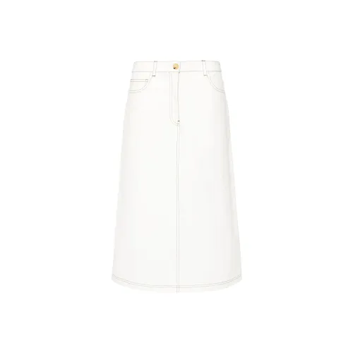 TOTEME Повседневный Длинный Юбка Женская Белая