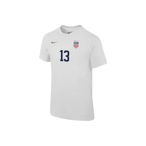 nike Команда США по футболу Олимпийская серия T-рубашка Alex Morgan USWNT Белый Детский