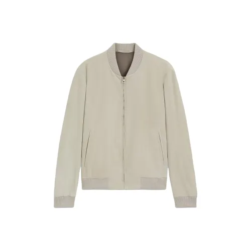 Hugo Boss x BECKHAM Кожа Куртка Мужская Светлый Бежевый