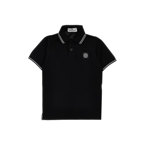 STONE ISLAND Детский топ SS24 Черный для малышей