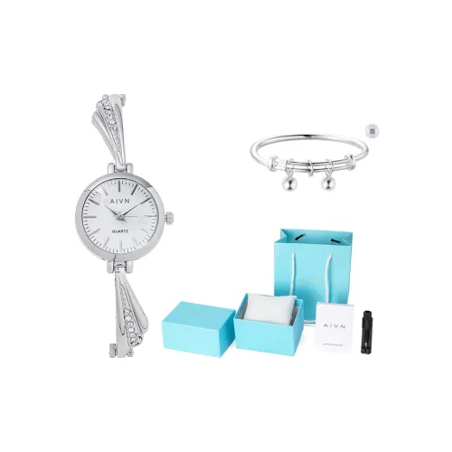 AIVN Мода Винтаж Студенческий стиль Instagram Кварцевый механизм Сплав Ремешок Часы для женщин Циферблат белого цвета