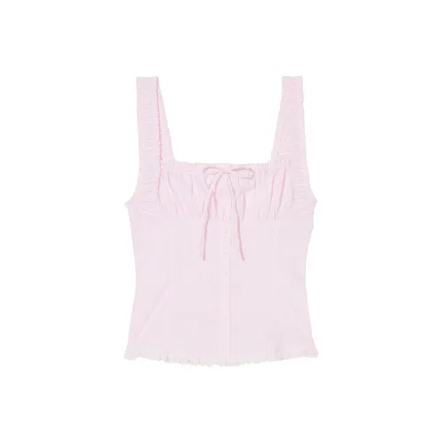 Victoria's Secret Розовый BY FRANKIES BIKINIS DELILA Поплин Майка RG Двухкомпонентный Купальник Женские Розовый