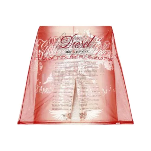 DIESEL Pink Women's Casual Short Skirts DIESEL Розовый Женские Повседневные Короткие Юбки