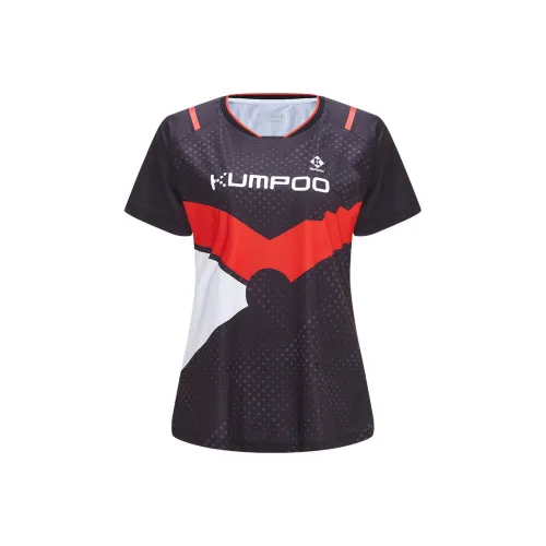 KUMPOO Бадминтон Джерси Женские Черный