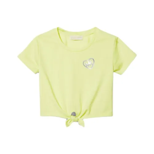 MICHAEL KORS Детская одежда Галстук Передняя часть Эластичный Джерси T Рубашка T Рубашка Детский Желтый
