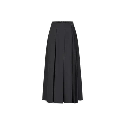 JZ. ANNAKRO Повседневный Длинный Юбка Женская Средне-Серый