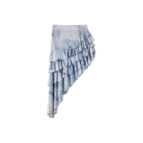 TOOOLAZY Повседневные короткие юбки Женские Blue