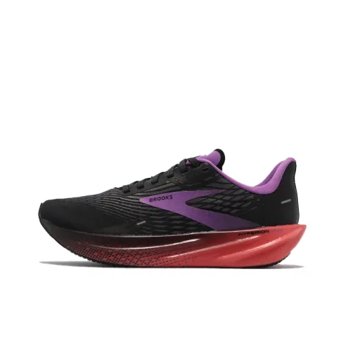 Brooks Амортизация Износостойкий Низкий Топ Повседневные Беговые кроссовки Женские Черный Фиолетовый