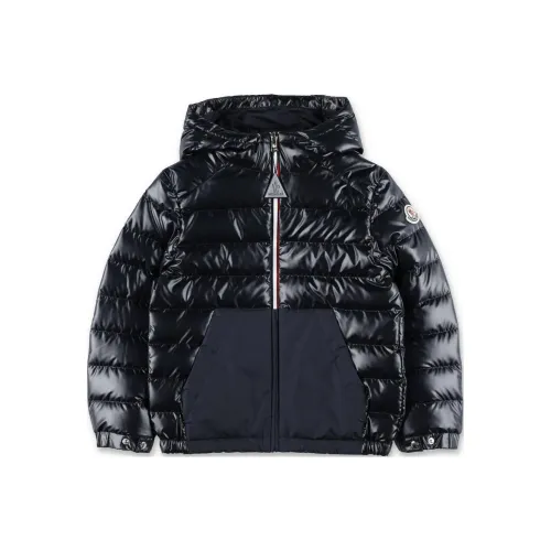 Moncler Хлопковый пуховик Темно-синий Синий Детский