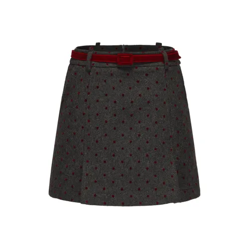 CHIWAWAMEME Повседневные короткие юбки женские серые