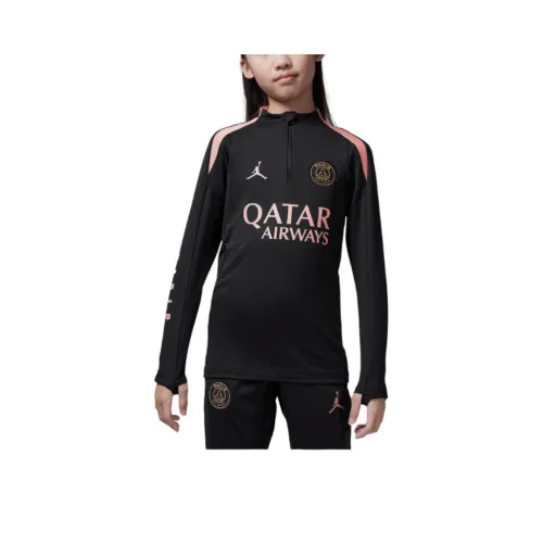 Джордан Куртки Пальто Paris Saint Germain Dri Форма Football FW24 Strike Third Черный Подростки