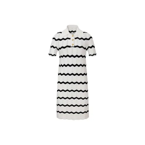 KARL LAGERFELD Короткий рукав Платье Женское Многоцветное