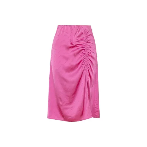 XG Повседневный Длинный Юбка Женская Розовый Красный