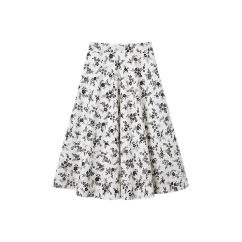 Pit Повседневный Длинный Юбка Женские Цветочный