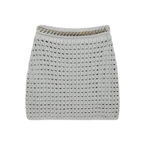 BEBE Повседневные короткие юбки Женские Серебристые
