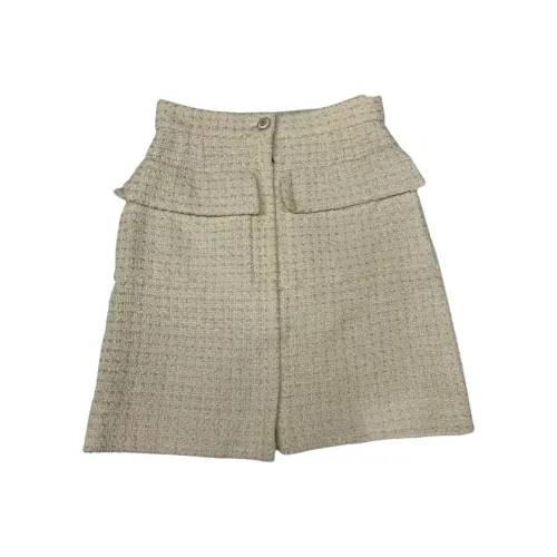 CHANEL 20C Весенне-летняя коллекция Повседневные короткие юбки Женская Белая