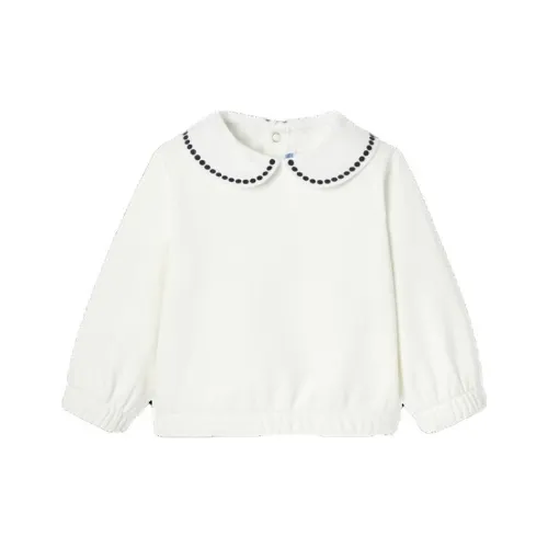 JACADI Толстовка из хлопка белая для младенцев и малышей