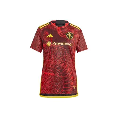 Adidas Seattle Sounders FC 23 24 Away Jersey Футбол Джерси Фанатская версия Seattle Seahawks Away Женские Красный черный